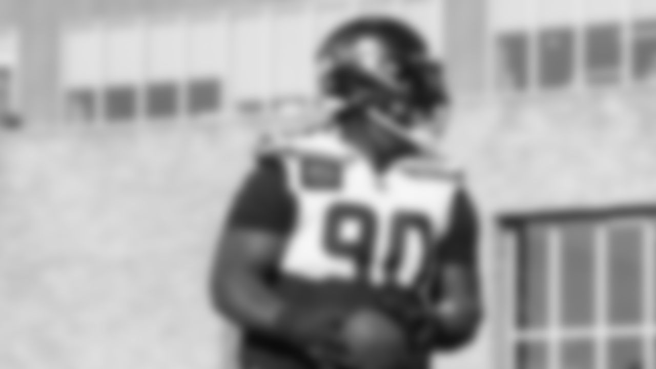 Seahawks defensive tackle Jarran Reed (90) practiced on Thursday, January 22, 2026 at the Virginia Mason Athletic Center.