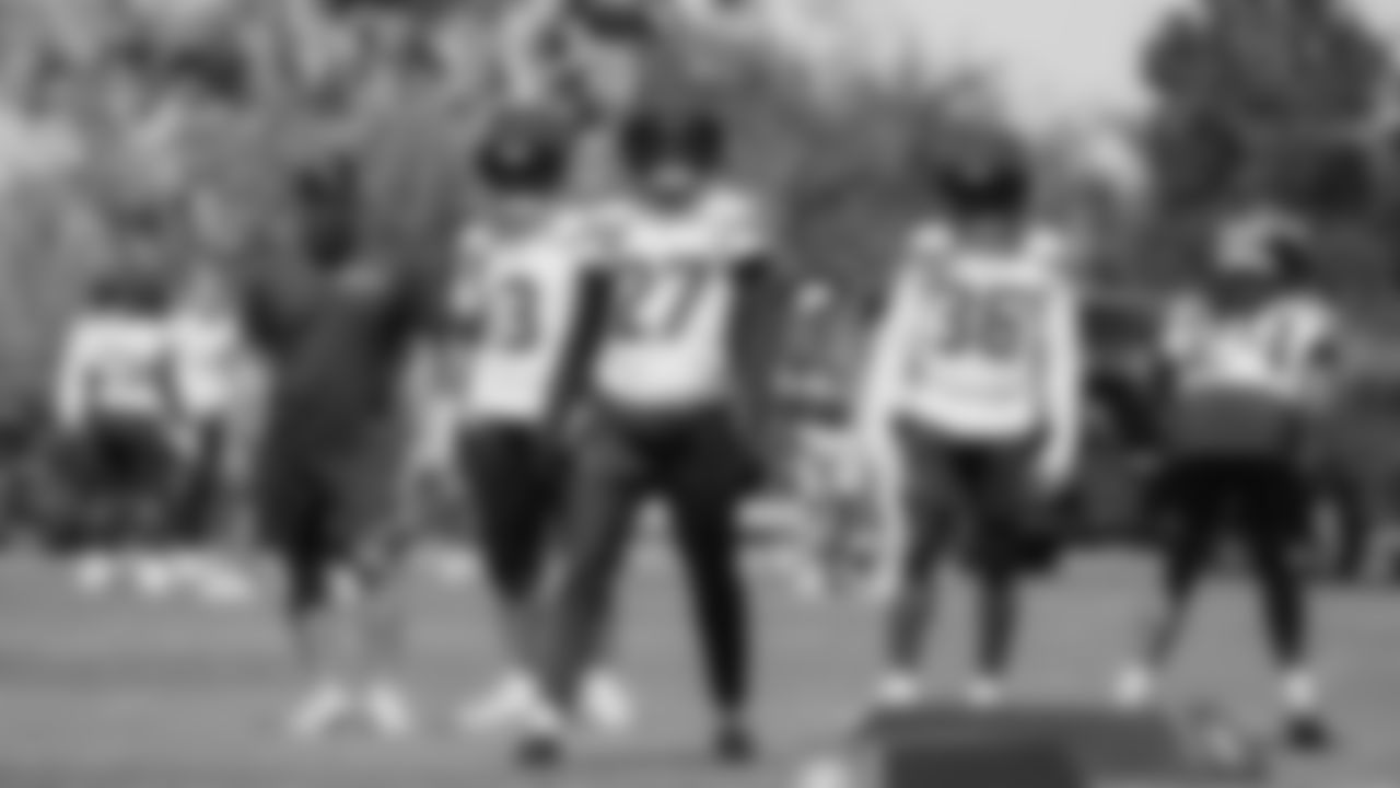Seahawks cornerback Riq Woolen (27) practiced on day two of training camp on July 24, 2025 at the Virginia Mason Athletic Center.