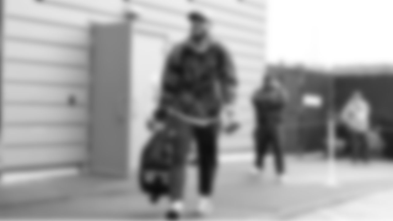 Seahawks wide receiver Cody White (82) departed the Virginia Mason Athletic Center on Friday, December 5, 2025 for the Week 14 trip to Atlanta.