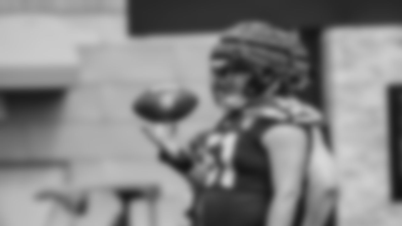 Seahawks center Jalen Sundell (61) practiced on Monday, September 1, 2025 at the Virginia Mason Athletic Center.