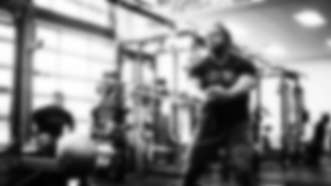 Seahawks defensive tackle Jarran Reed (90) worked out on Monday, January 12, 2026 at the Virginia Mason Athletic Center.