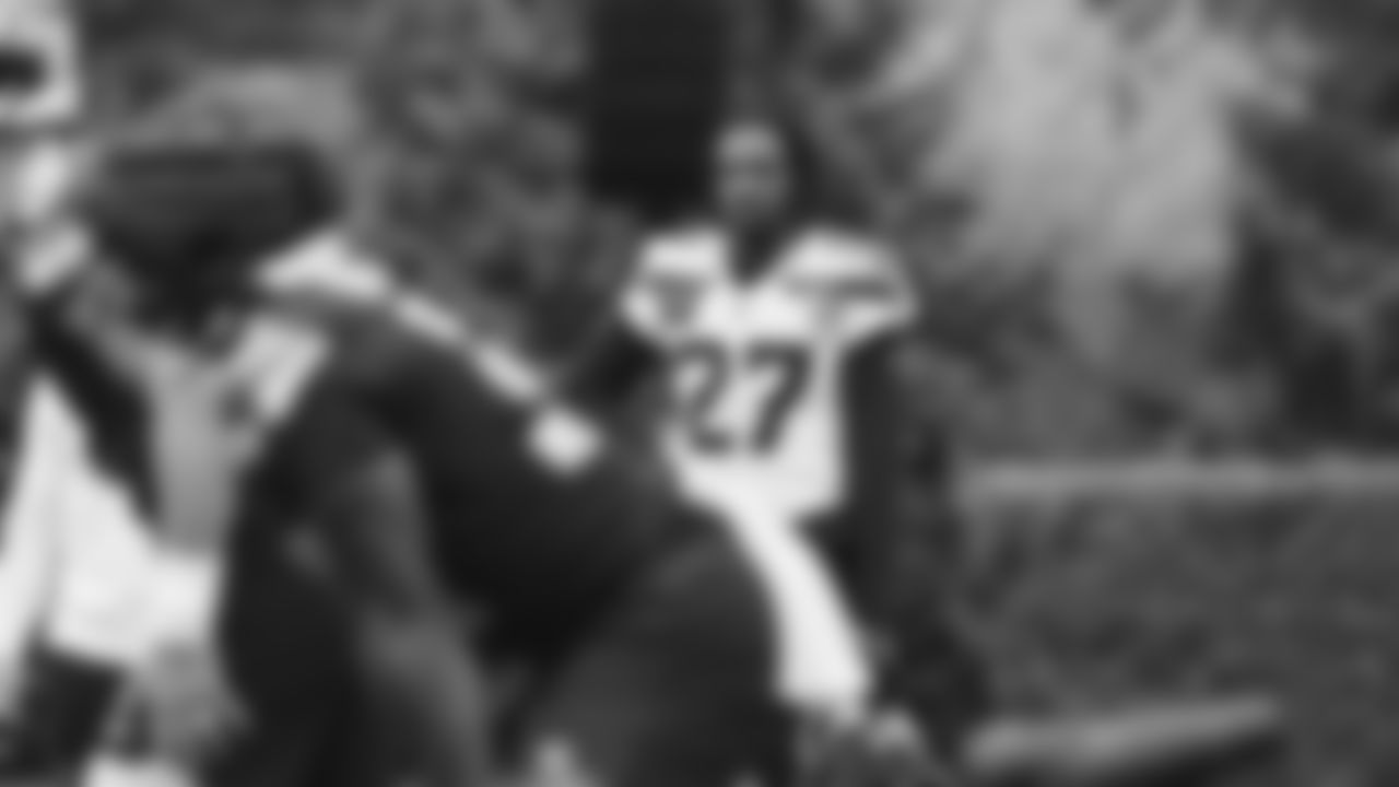 Seahawks cornerback Riq Woolen (27) practiced on day three of training camp on July 25, 2025 at the Virginia Mason Athletic Center.