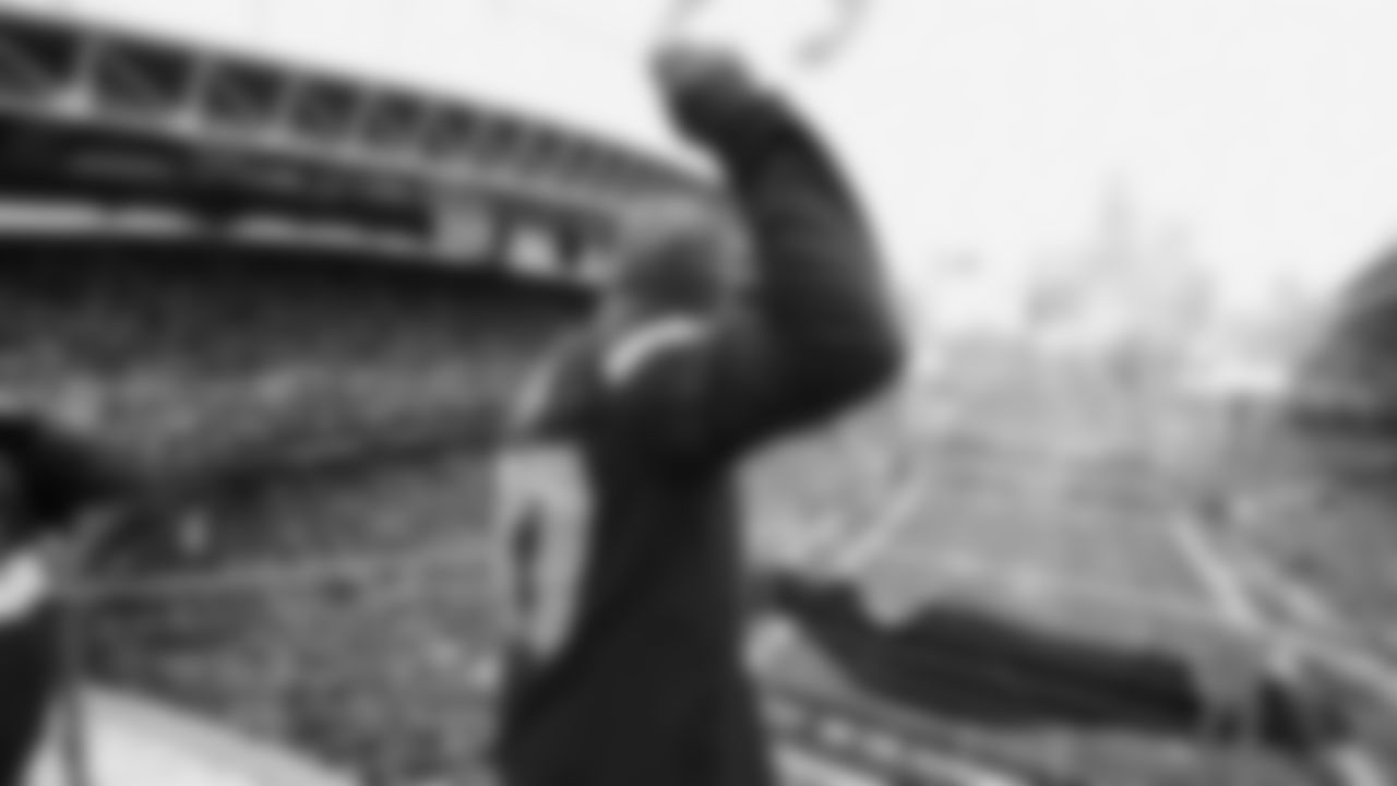 Seahawks Legends Rufus Porter and John L. Williams raise 12 flag in week 15 on December 14, 2025