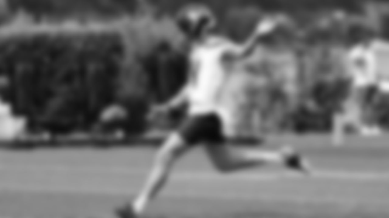 Seahawks punter Michael Dickson (4) practiced on August 19, 2025 at the Virginia Mason Athletic Center.