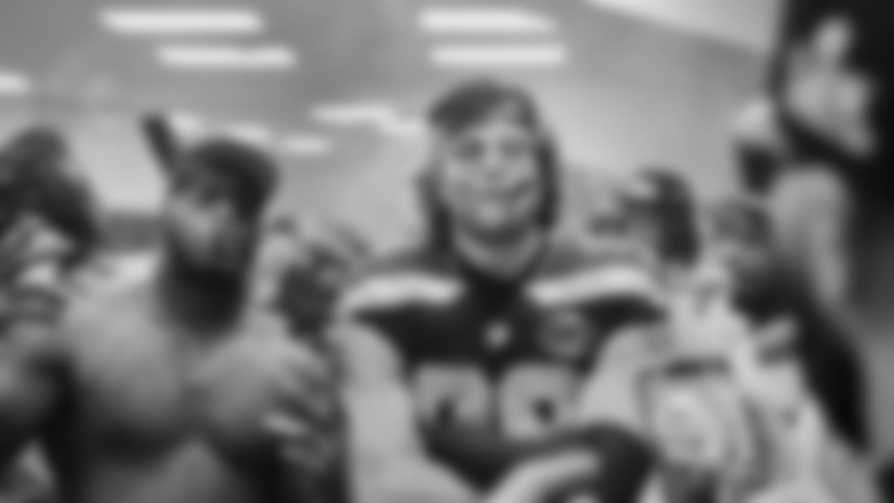 The Seahawks celebrate the 31-27 win vs. the Rams in the NFC Championship on Sunday, January 25, 2026.