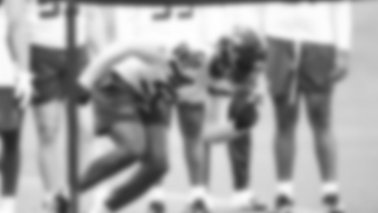 Linebacker Jalan Gaines (56) practiced on day two of rookie minicamp on May 3, 2025 at the Virginia Mason Athletic Center.