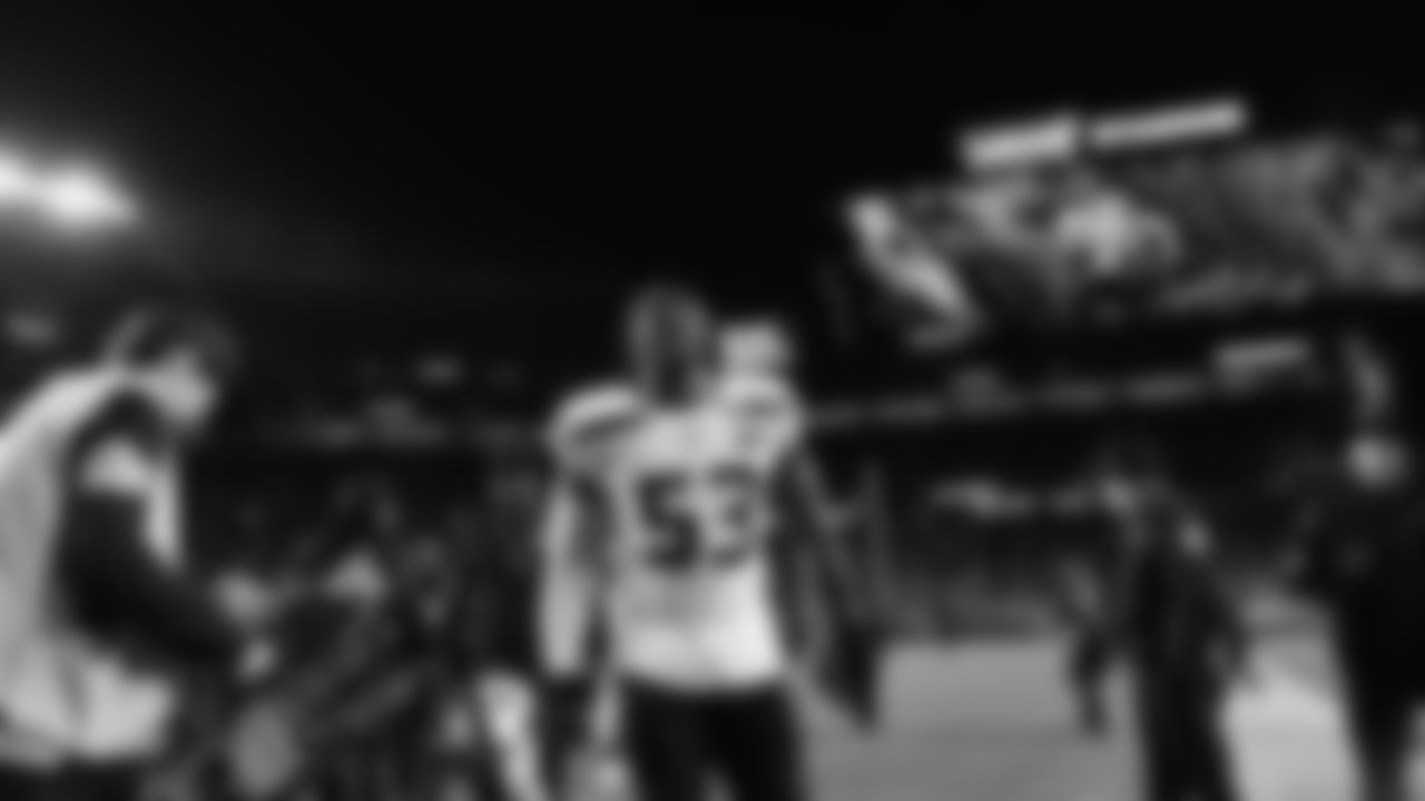 The Seahawks celebrated the win vs. the 49ers at Levi's Stadium in Week 18.