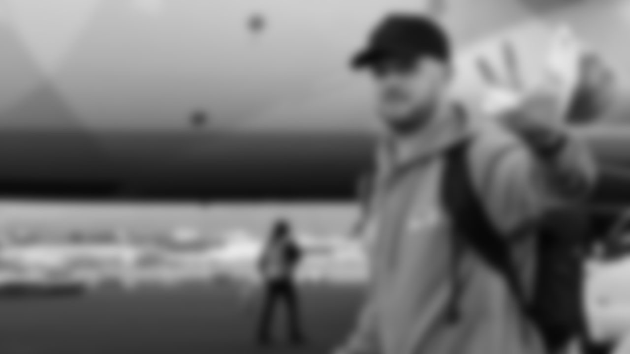 Seahawks quarterback Sam Darnold (14) arrived in the Bay Area on Sunday, February 1, 2026.