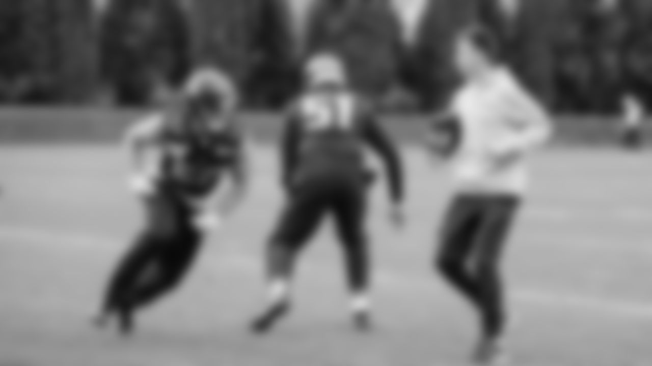 Seahawks linebacker Connor O'Toole (57) practiced on Tuesday, December, 23, 2025 at the Virginia Mason Athletic Center.