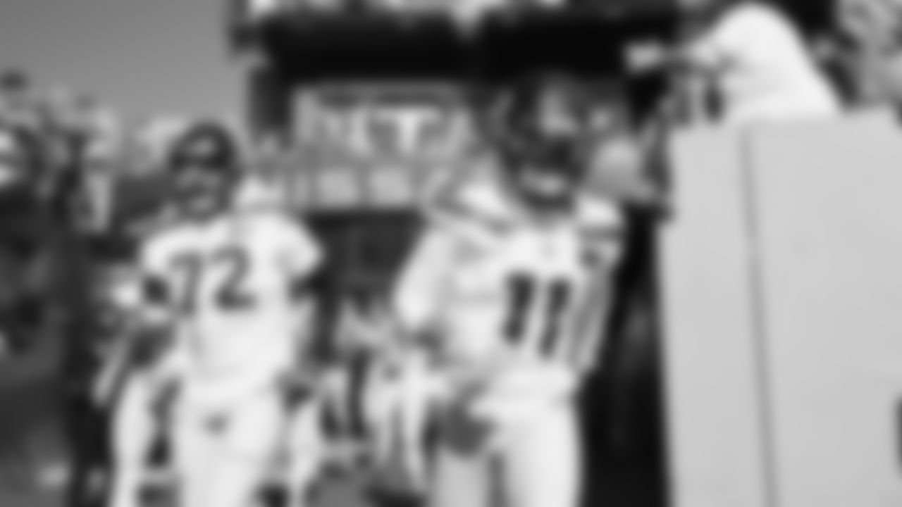 Seahawks wide receiver Jaxon Smith-Njigba (11) hit the field at Nissan Stadium for the Week 12 matchup vs. the Titans in Nashville, Tennessee.