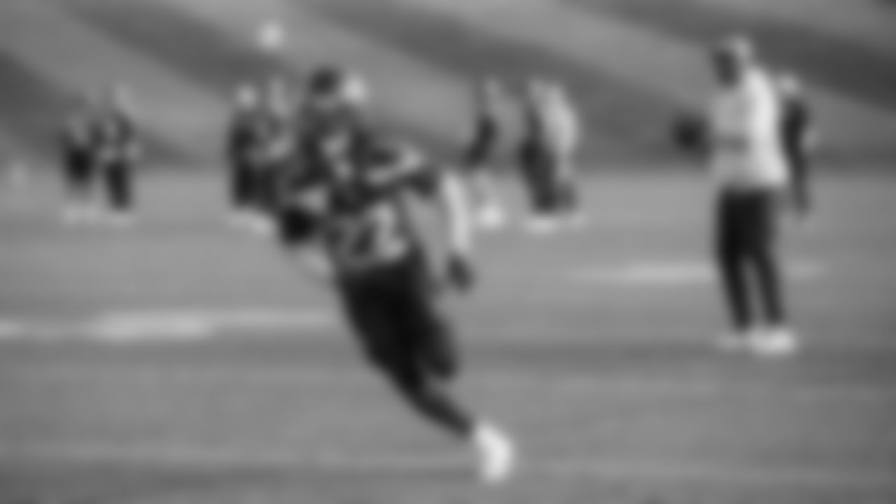 Seahawks wide receiver Rashid Shaheed (22) practiced on Friday, November 7, 2025 at the Virginia Mason Athletic Center.