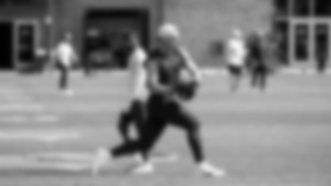 Seahawks wide receiver River Cracraft (85) participated in a workout on May 8, 2025 at the Virginia Mason Athletic Center.