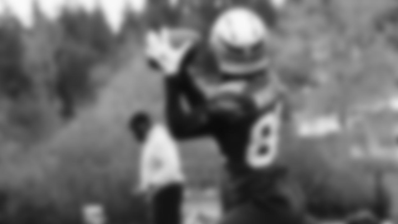 Seahawks wide receiver Ricky White III (86) practiced on Thursday, November 27, 2025 at the Virginia Mason Athletic Center.