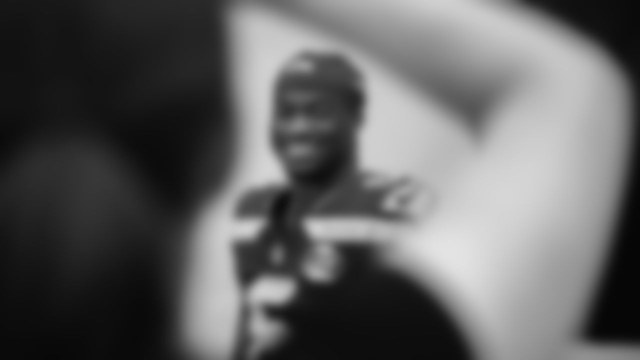 Seahawks quarterback Jalen Milroe (6) at Seahawks media day on June 9, 2025