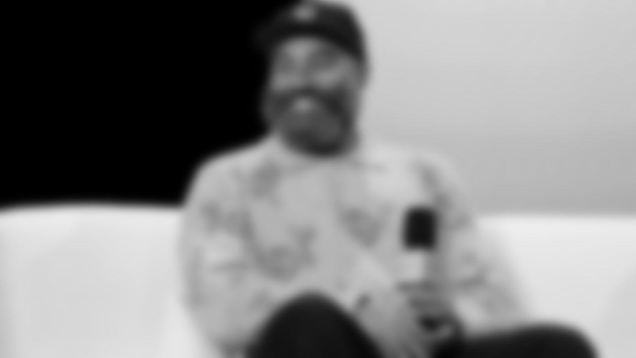 Apple Music's Ebro Darden looks on at the Apple Music Halftime Show press conference ahead of the Super Bowl 60 football game on Thursday, February 5, 2026 in San Francisco. (Kathryn Riley/NFL)