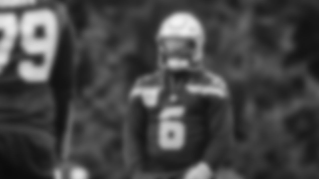 Seahawks quarterback Jalen Milroe (6) practiced on Friday, October 31, 2025 at the Virginia Mason Athletic Center.