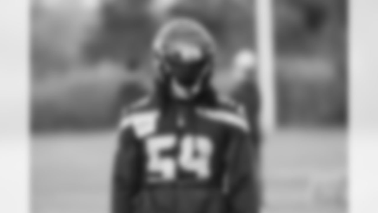Seahawks linebacker Tyreke Smith (59) practiced at the Virginia Mason Athletic Center on Thursday, December 5, 2024.