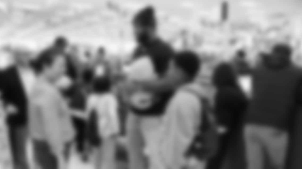 Seahawks offensive lineman Josh Jones was joined by fellow offensive linemen as they hosted a holiday shopping spree for kids from the Boys & Girls Club on December 9, 2025.