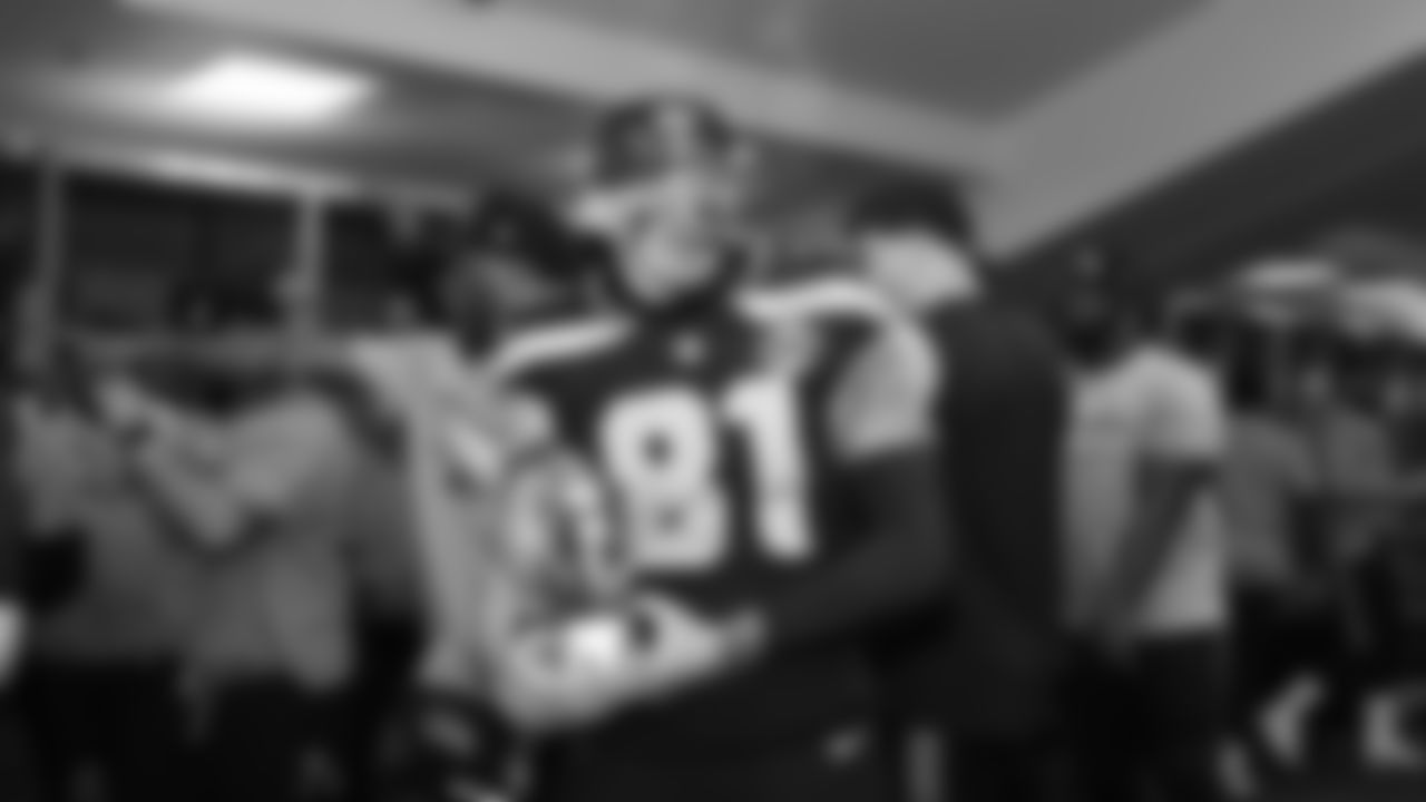 The Seahawks celebrate the 31-27 win vs. the Rams in the NFC Championship on Sunday, January 25, 2026.