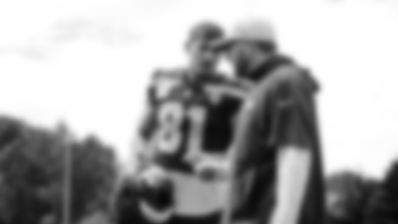 Seahawks tight end Eric Saubert (81) practiced on August 19, 2025 at the Virginia Mason Athletic Center.