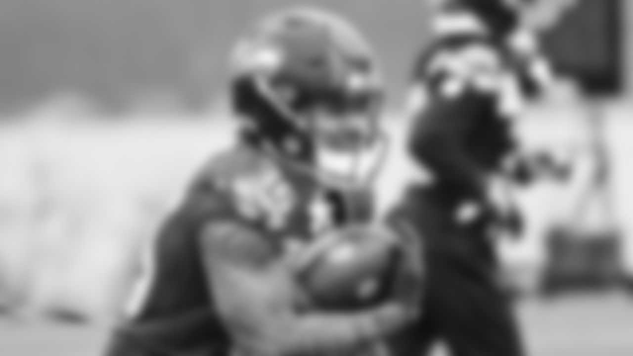 Seahawks running back George Holani (36) practiced on Thursday, January 29, 2026 at the Virginia Mason Athletic Center.