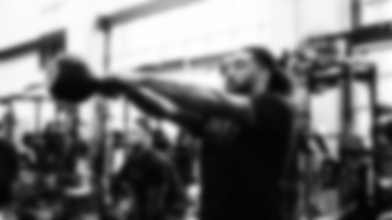 Seahawks defensive end Leonard Williams (99) worked out on Monday, January 12, 2026 at the Virginia Mason Athletic Center.