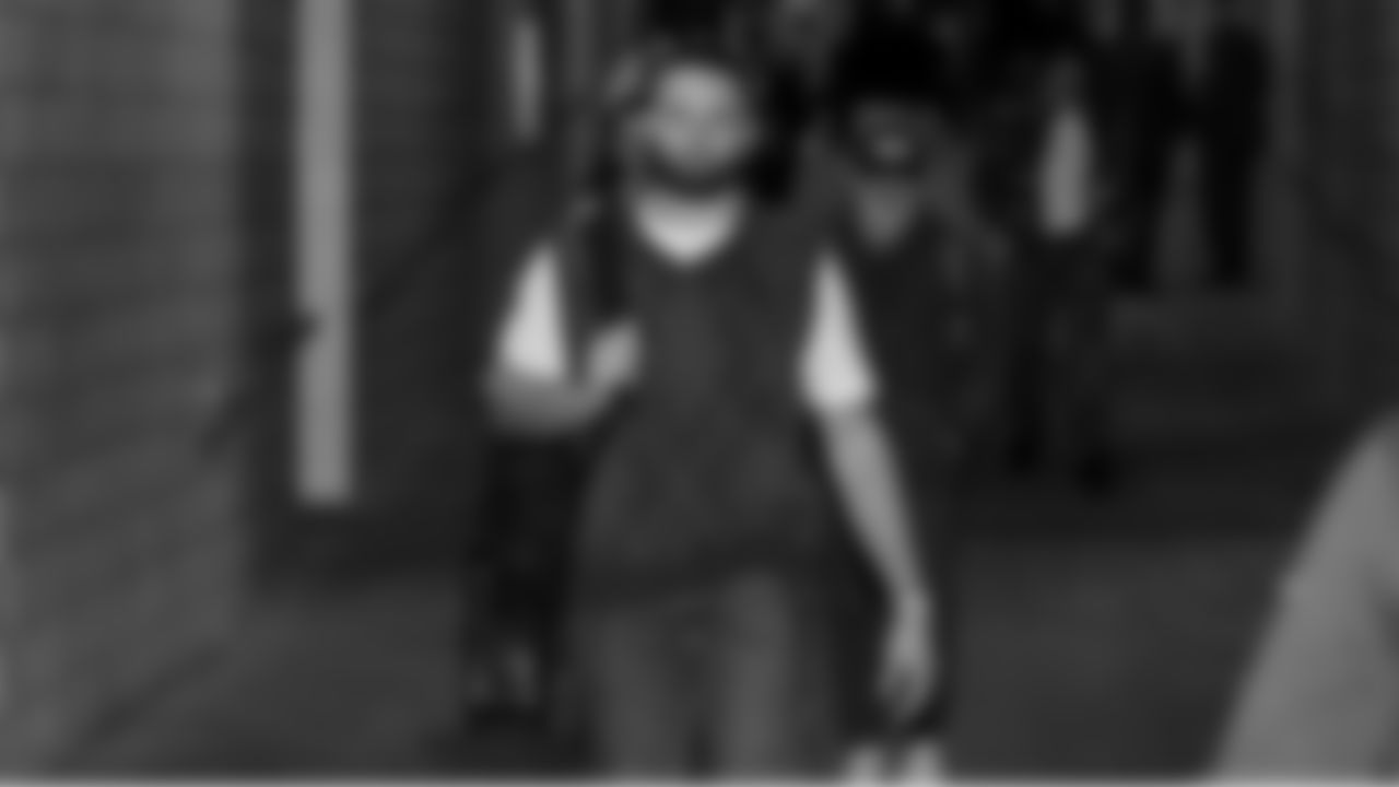 Seahawks linebacker Patrick O'Connell (52) arrived at Nissan Stadium for the Week 12 matchup vs. the Titans in Nashville, Tennessee.