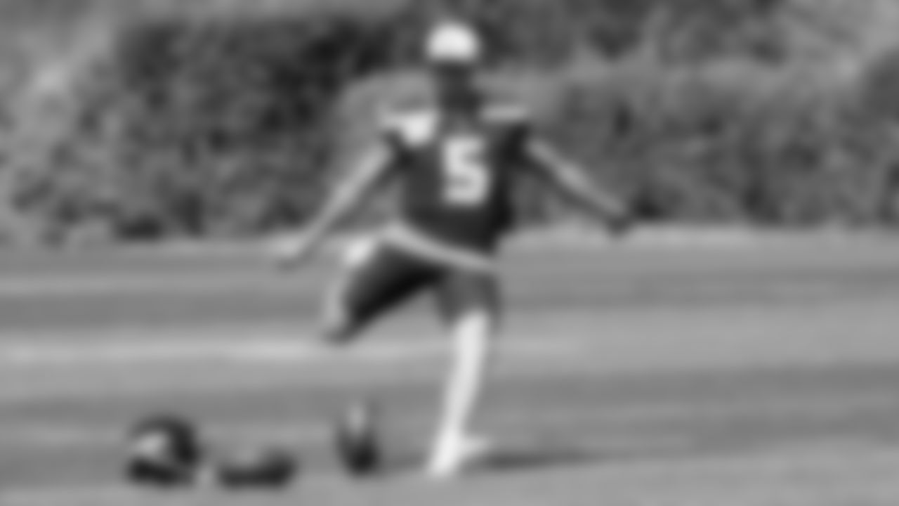 Seahawks kicker Jason Myers (5) practiced on Wednesday, September 3, 2025 at the Virginia Mason Athletic Center.