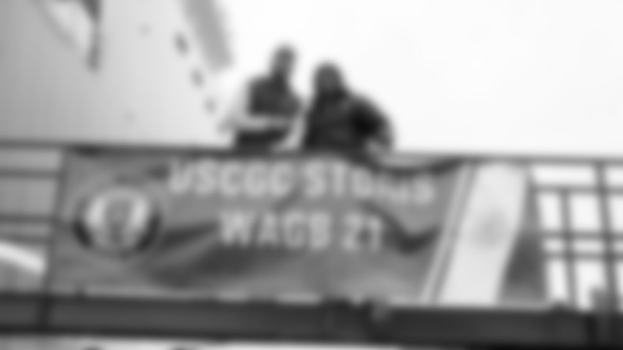 USAA's "Change of Command" event is to celebrate a different military service each year: rotating through the 5 branches -- Army, Airforce, Navy, Coast Guard, Marines.