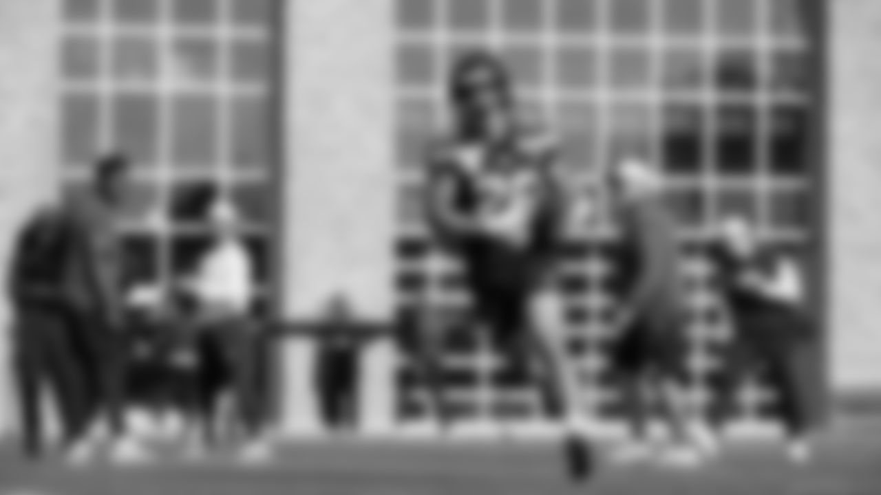 Seahawks running back Zach Charbonnet (26) practiced on Friday, October 17, 2025 at the Virginia Mason Athletic Center.