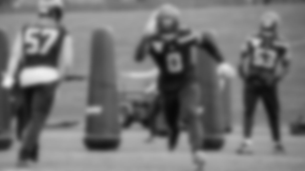 Seahawks defensive end DeMarcus Lawrence (0) practiced on Tuesday, December, 23, 2025 at the Virginia Mason Athletic Center.