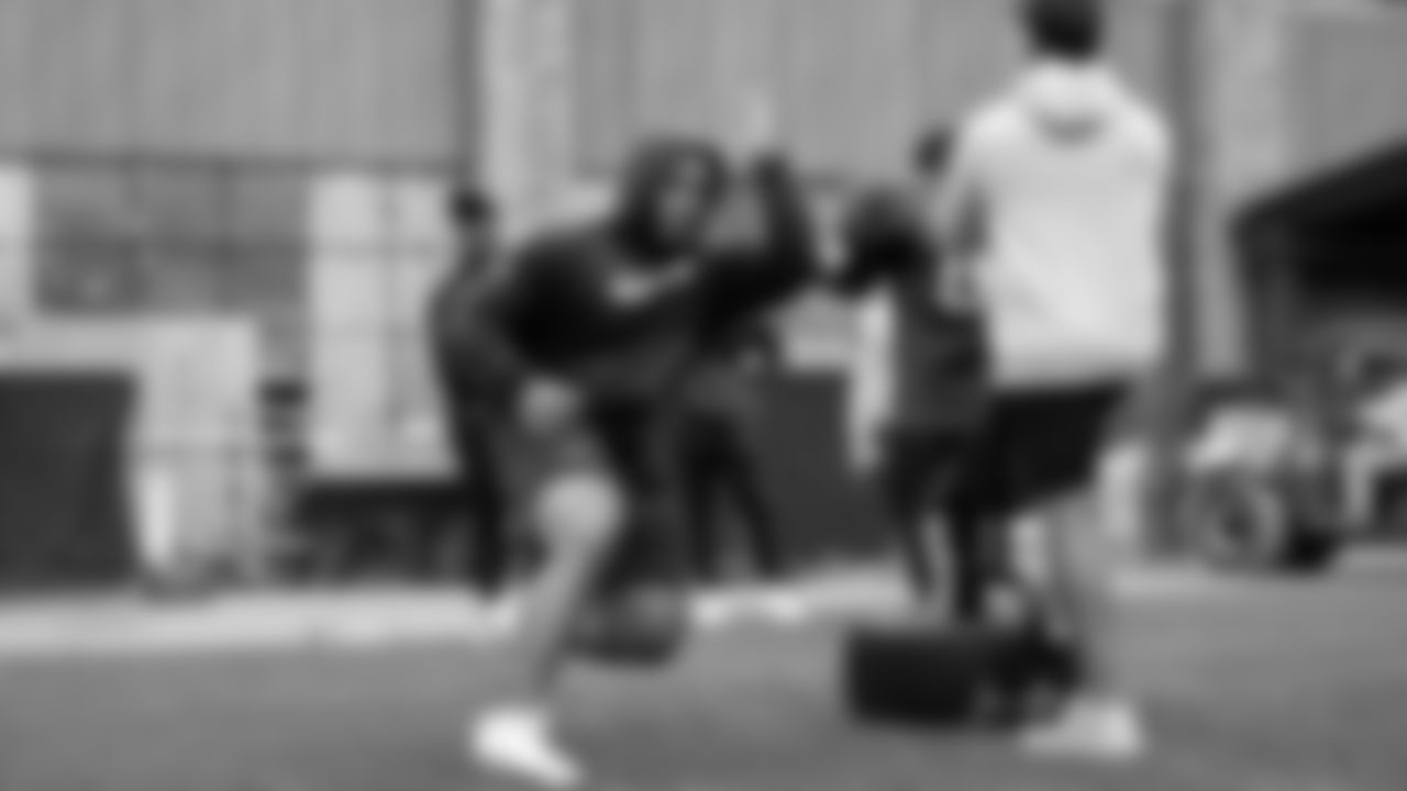 Seahawks defensive tackle Byron Murphy II (91) participated in a workout on May 21, 2025 at the Virginia Mason Athletic Center.