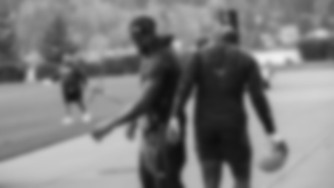 Seahawks linebackers DeMarcus Lawrence and Tyrice Knight were awarded the NVP award on November 12, 2025.