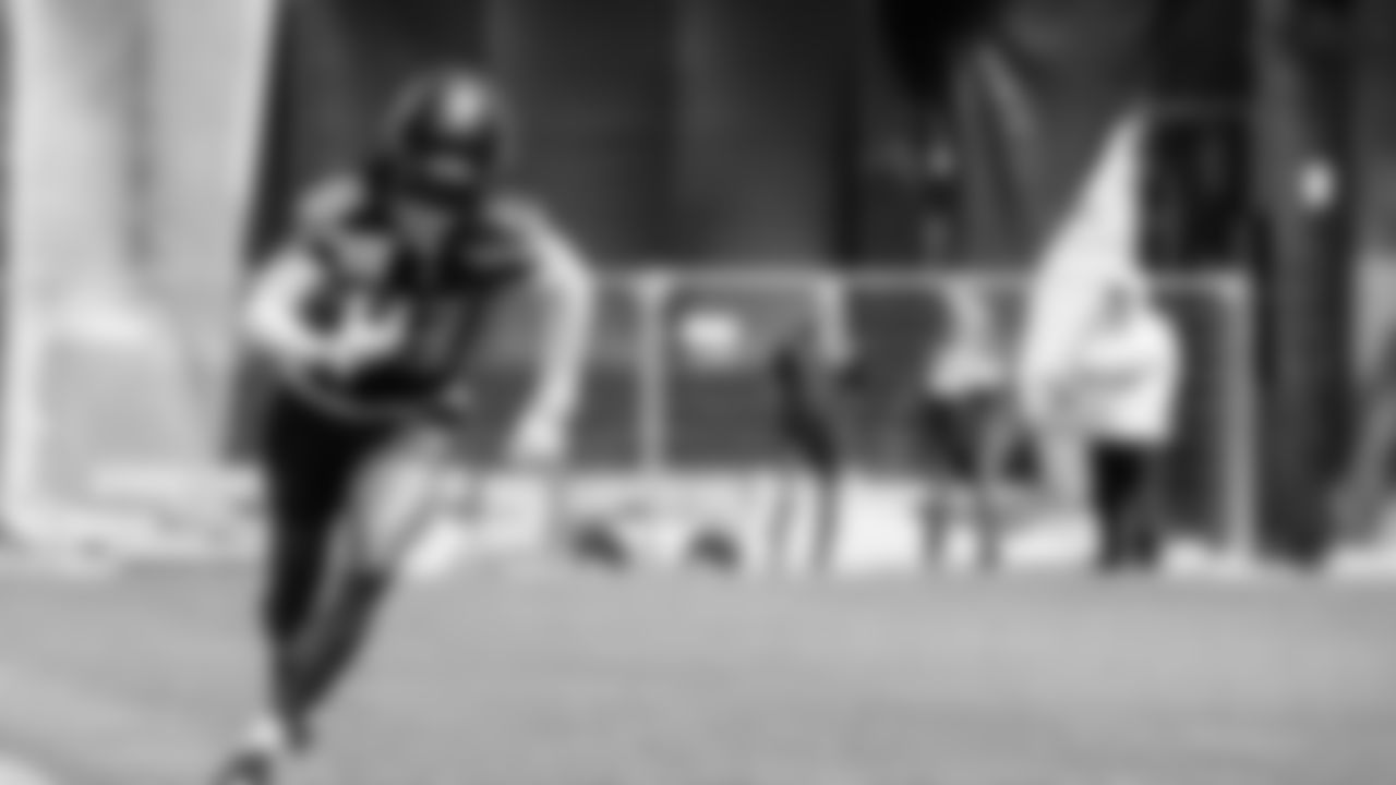 Wide receiver Tyrone Broden (33) practiced on day one of rookie minicamp on May 2, 2025 at the Virginia Mason Athletic Center.