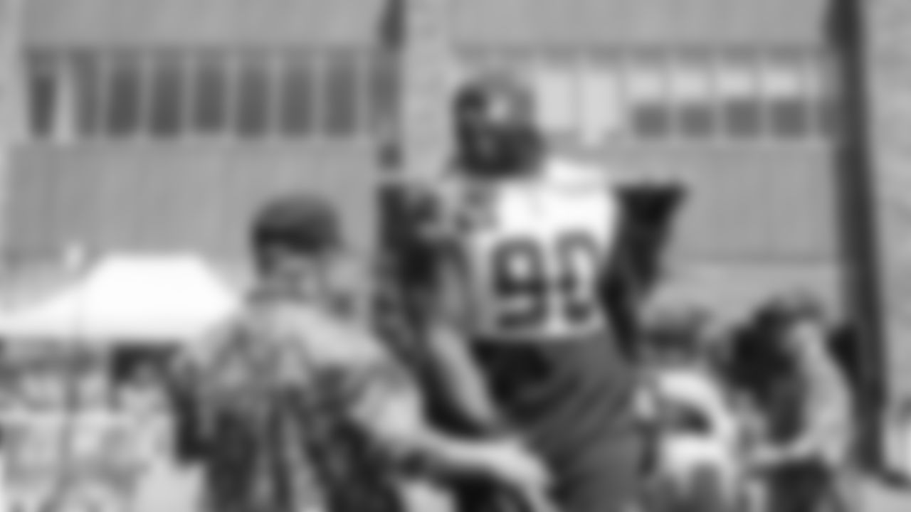 Seahawks defensive tackle Jarran Reed (90) practiced on day one of training camp on July 23, 2025 at the Virginia Mason Athletic Center