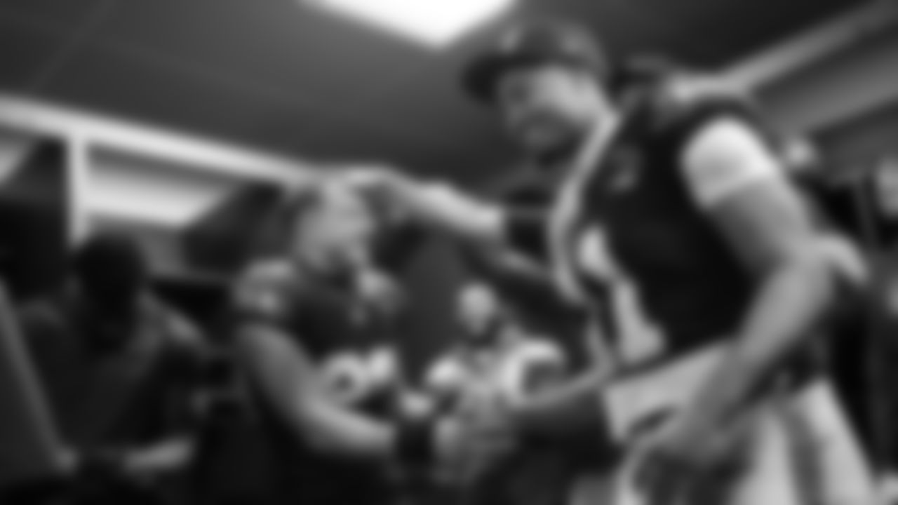 The Seahawks celebrated the victory over the Washington Commanders on Sunday Night Football at Northwest Stadium.