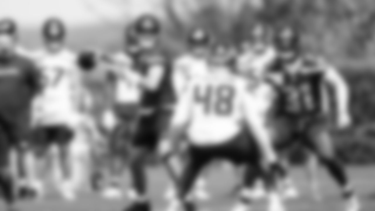 Quarterback Will Rogers (7) practiced on day one of rookie minicamp on May 2, 2025 at the Virginia Mason Athletic Center.