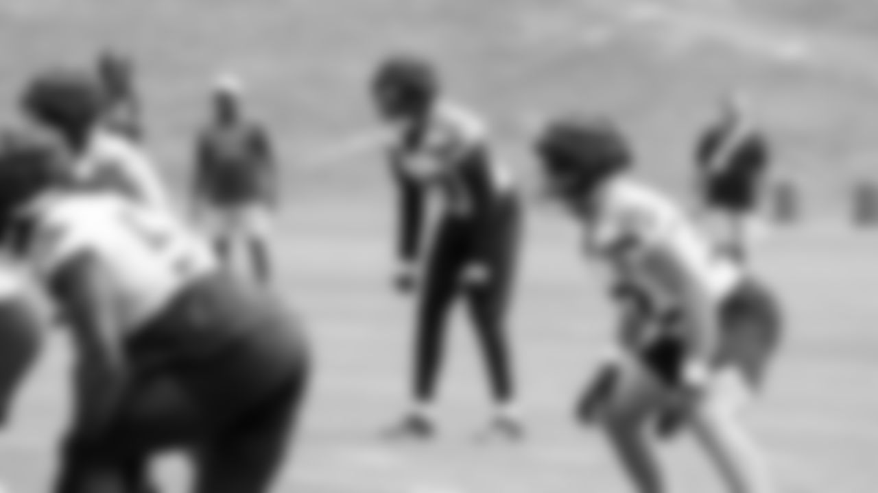 Seahawks cornerback Riq Woolen (27) practiced on August 13, 2025 at the Virginia Mason Athletic Center.
