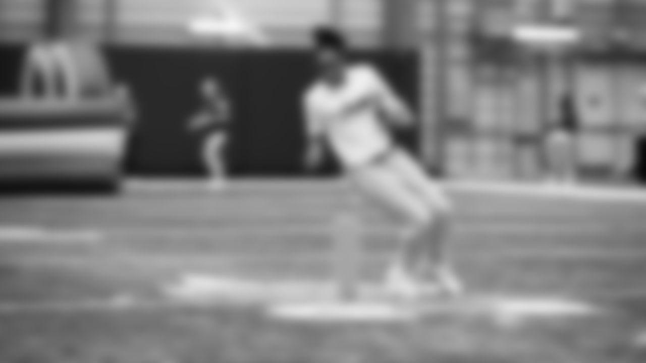 The Seahawks Women's Association packed girls flag kits and hosted a free girls flag football camp at the Seahawks training facility on Saturday, November 8, 2025.