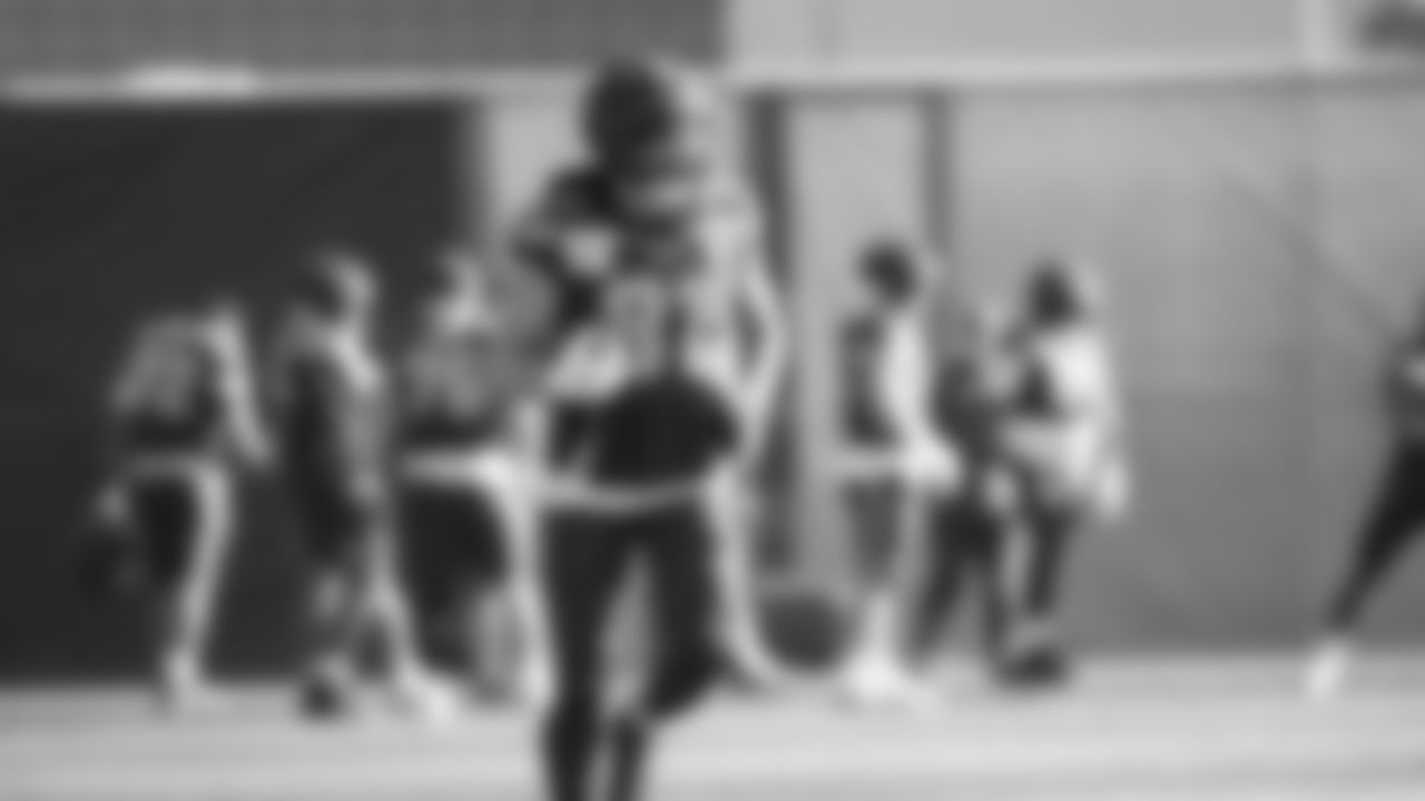 Seahawks tight end Eric Saubert (81) practiced on Wednesday, February 4, 2026 in San Jose, California.