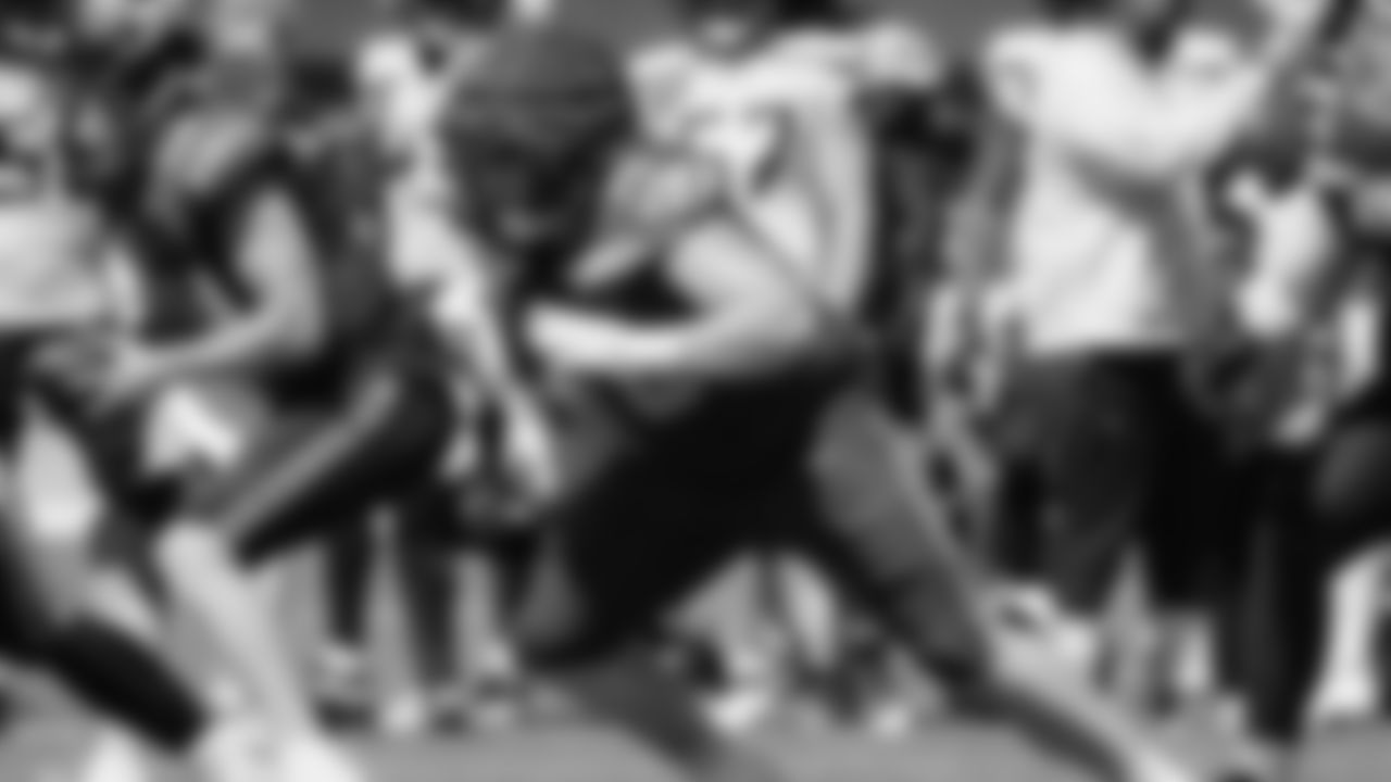Seahawks guard Grey Zabel (76) practiced on day five of training camp on July 28, 2025 at the Virginia Mason Athletic Center.