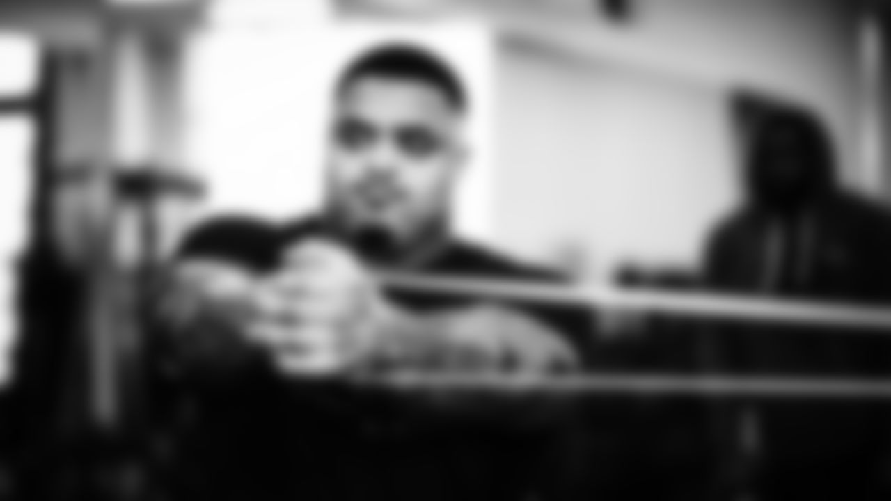 Seahawks defensive tackle Byron Murphy II (91) worked out on Monday, January 19, 2026 at the Virginia Mason Athletic Center,