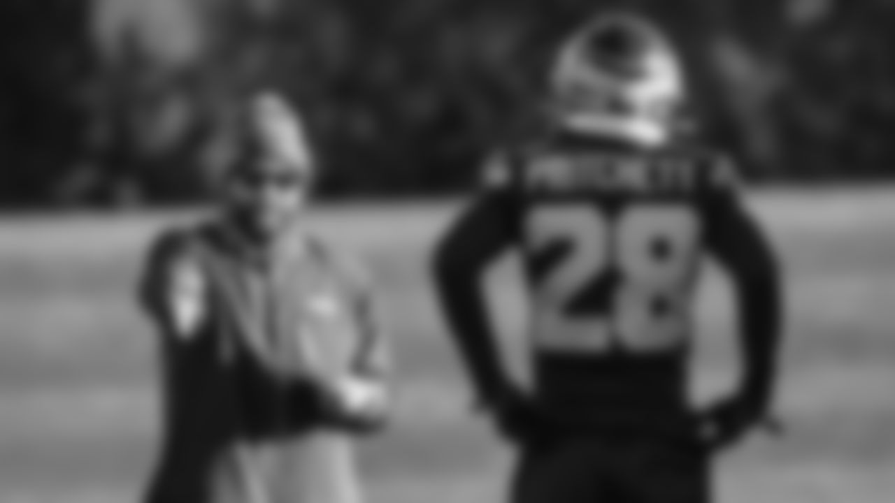 Seahawks cornerback Nehemiah Pritchett (28) practiced on Thursday, November 20 at the Virginia Mason Athletic Center.