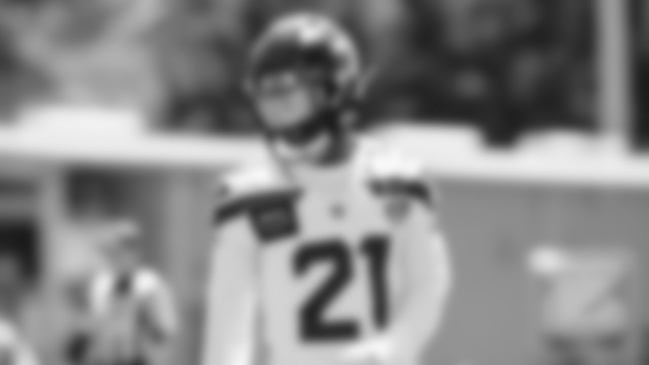 Seahawks cornerback Devon Witherspoon (21) participated in a workout on day three of OTAs on Friday, May 30, 2025 at the Virginia Mason Athletic Center.