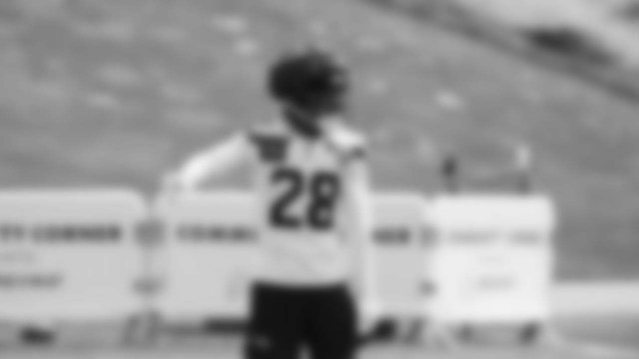 Seahawks cornerback Nehemiah Pritchett (28) practiced on day four of training camp on July 26, 2025 at the Virginia Mason Athletic Center.