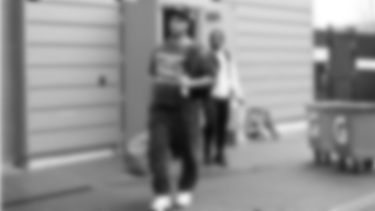 Seahawks linebacker Chazz Surratt (44) departed the Virginia Mason Athletic Center on Saturday, November 15, 2025 for the Week 11 trip to Los Angeles.