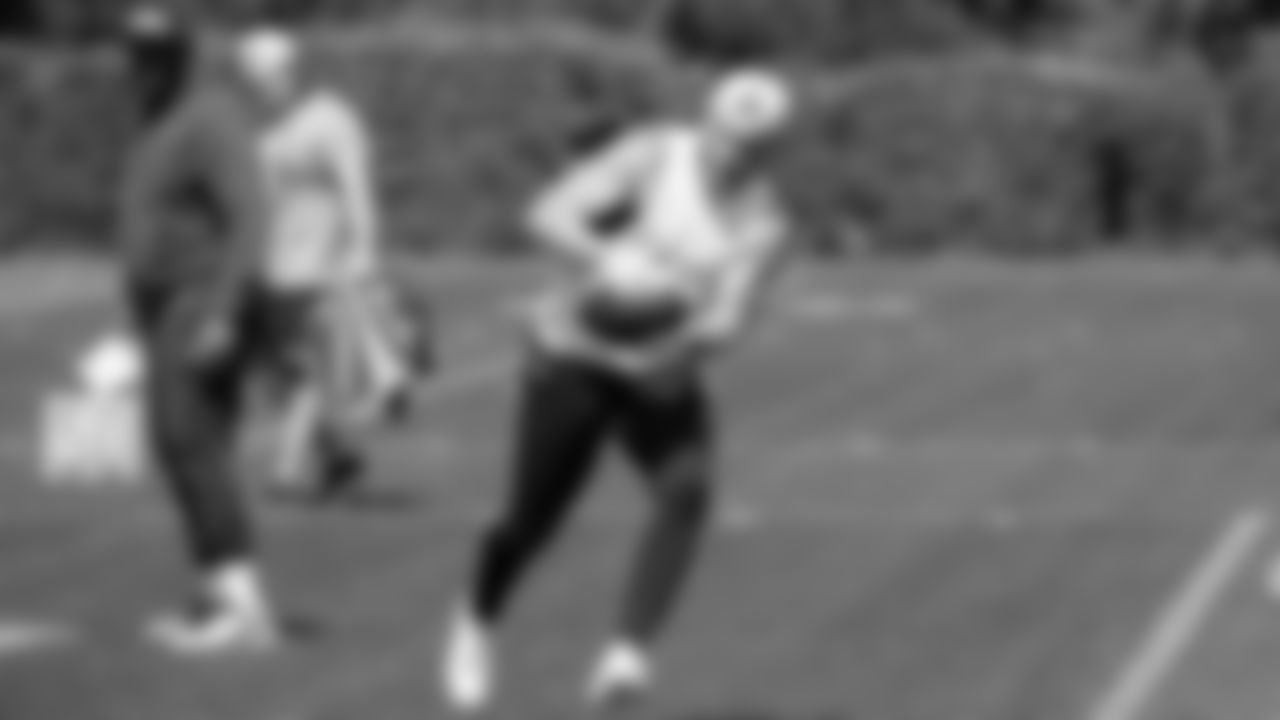 Seahawks wide receiver Cooper Kupp (10) participated in a workout on May 8, 2025 at the Virginia Mason Athletic Center.