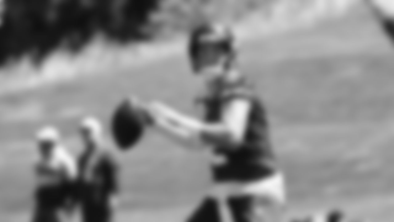 Seahawks quarterback Drew Lock (2) participated in a workout on day one of OTAs on Tuesday, May 27, 2025 at the Virginia Mason Athletic Center.