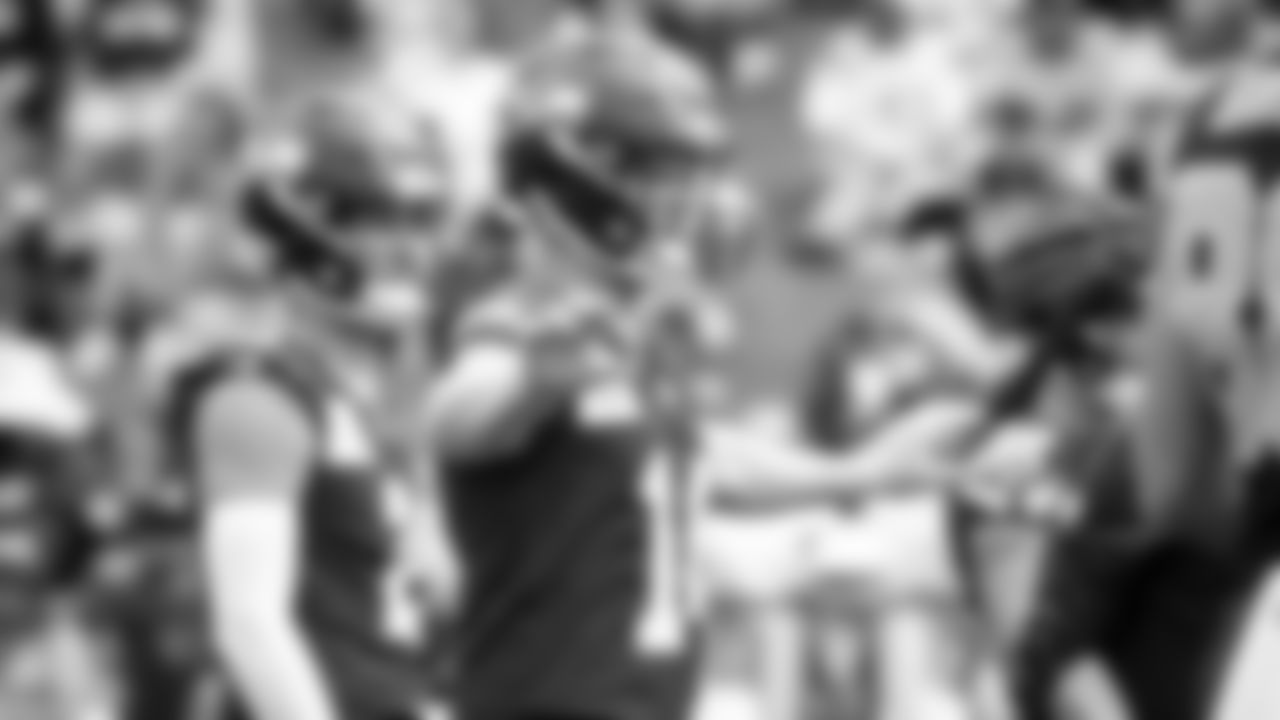 Seahawks quarterback Sam Darnold (14) practiced on day three of training camp on July 25, 2025 at the Virginia Mason Athletic Center.