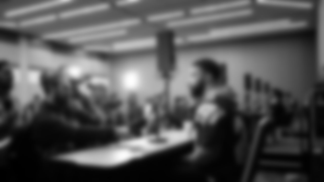 Seahawks safety Julian Love (20) at day two of press conference Media Availability on February 4, 2026.